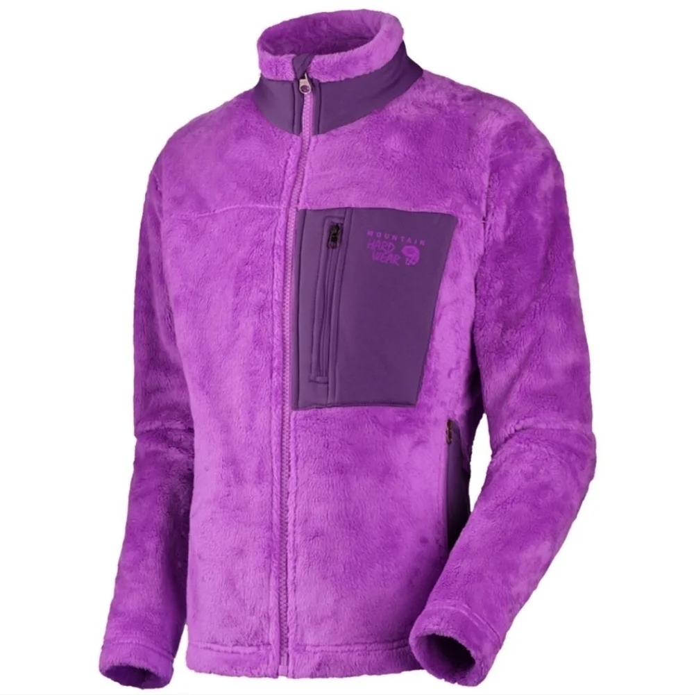 Mountain Hardwear Monkey Fleece Jacket Purple Zip Up Coat Youth Girls Size Large